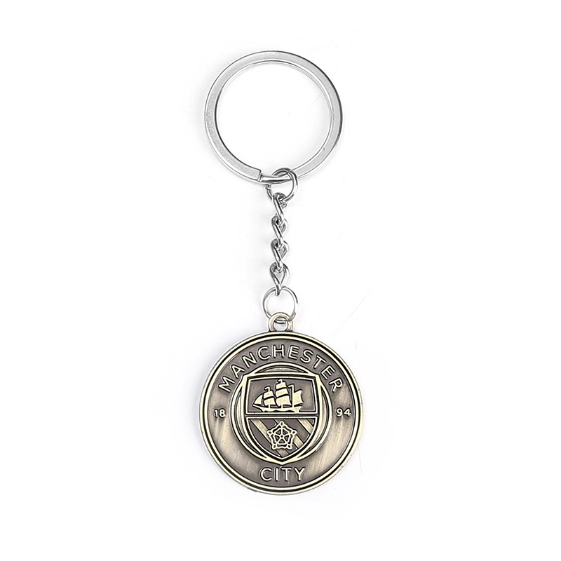 Fútbol llavero Real Madrid AC Milan Atlético Madrid Liverpool inter bronce colgante regalo Comercio exterior Venta caliente