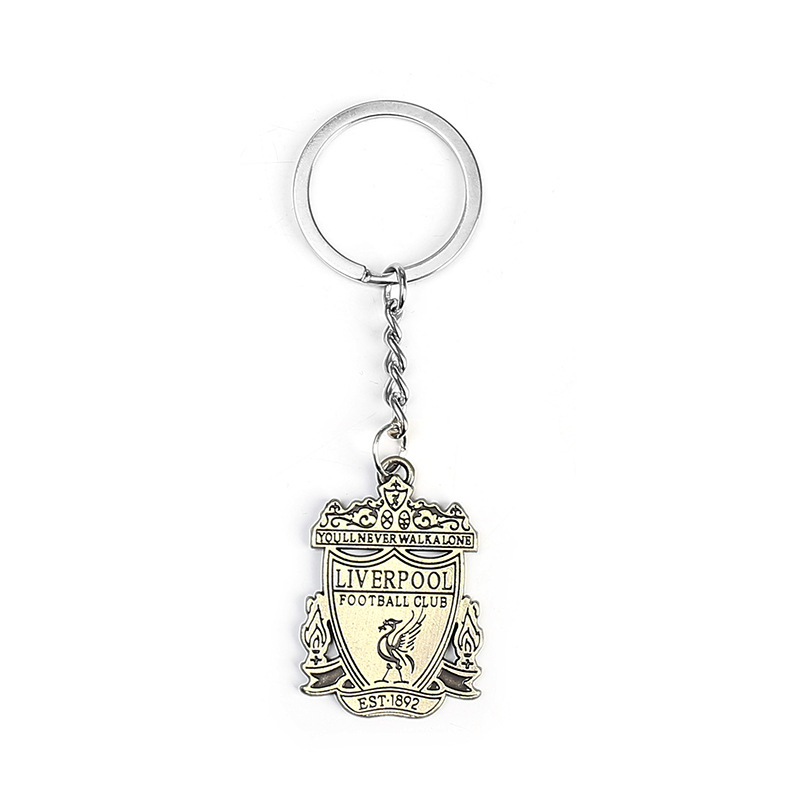 Fútbol llavero Real Madrid AC Milan Atlético Madrid Liverpool inter bronce colgante regalo Comercio exterior Venta caliente