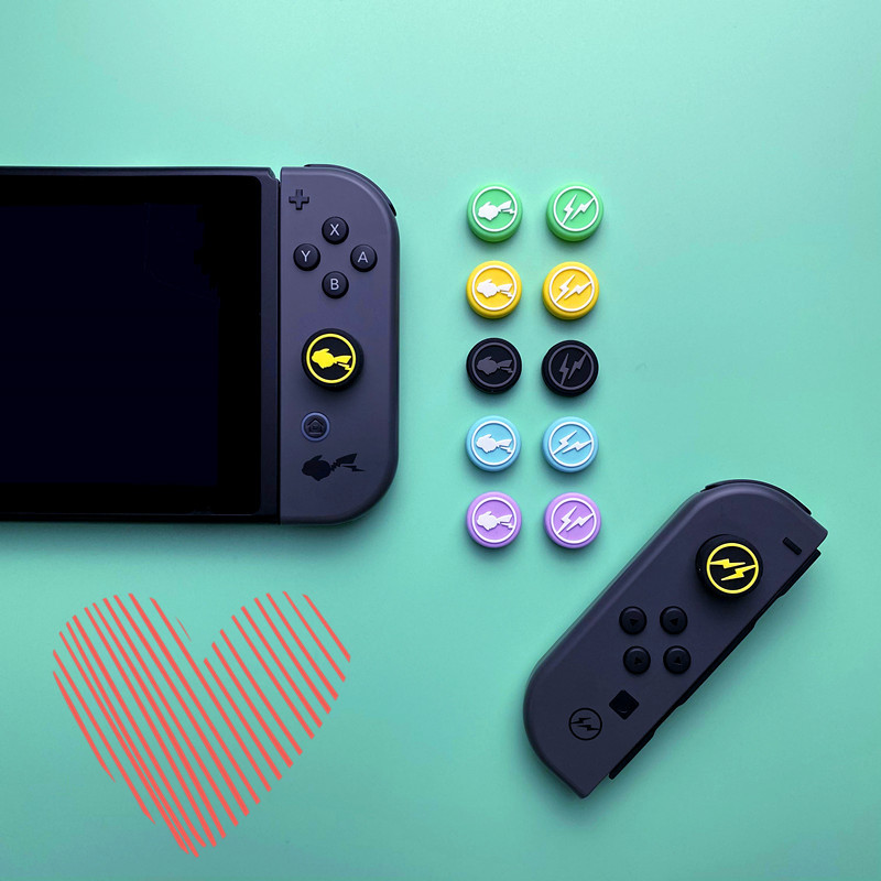Nintendo Switch Pikachu Lightning Rocker Cap NS Lite Keycap Protective Cover Switch Accessories Surrounding