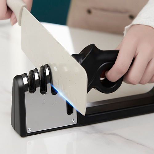 Four-in-one kitchen knife sharpener, fixed-angle knife sharpener, quick knife sharpener, household whetstone, kitchen gadget, cross-border hot