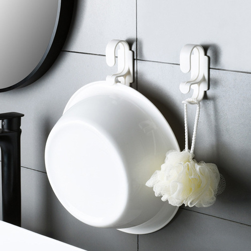 1578 punch-free basin hook, powerful double-layer basin storage rack, can hang multiple basin storage racks