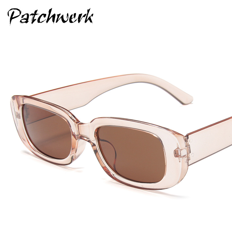 Fashion European and American small frame sunglasses women's cross-border square olive green colorful sunglasses ins street shot glasses fashion