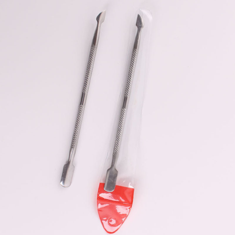 Empujador de Cutícula de Acero Inoxidable Tamaño Pequeño con Doble Cabezal para Manicura image 3