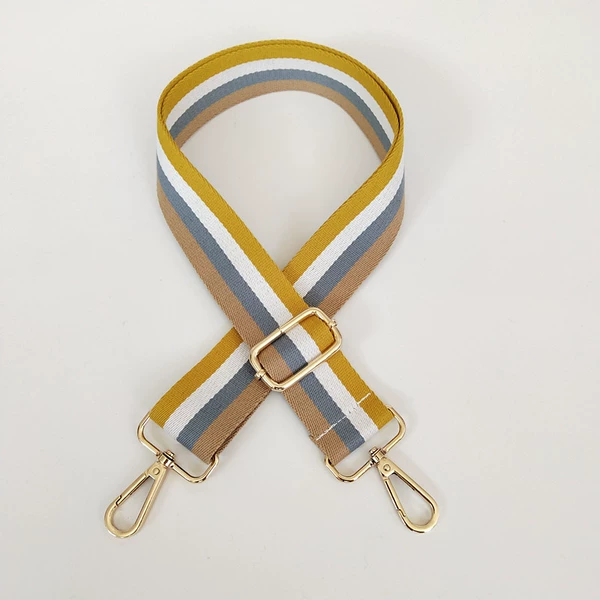 Yellow and white strip+gold hook