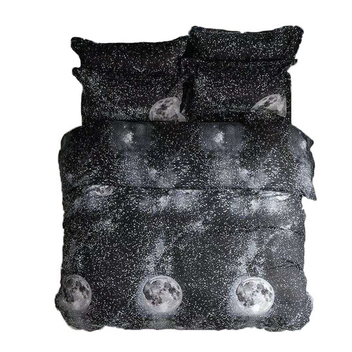 Cross-border new starry sky bedspread pillowcase Amazon printed bedding set with three pieces home textile wholesale