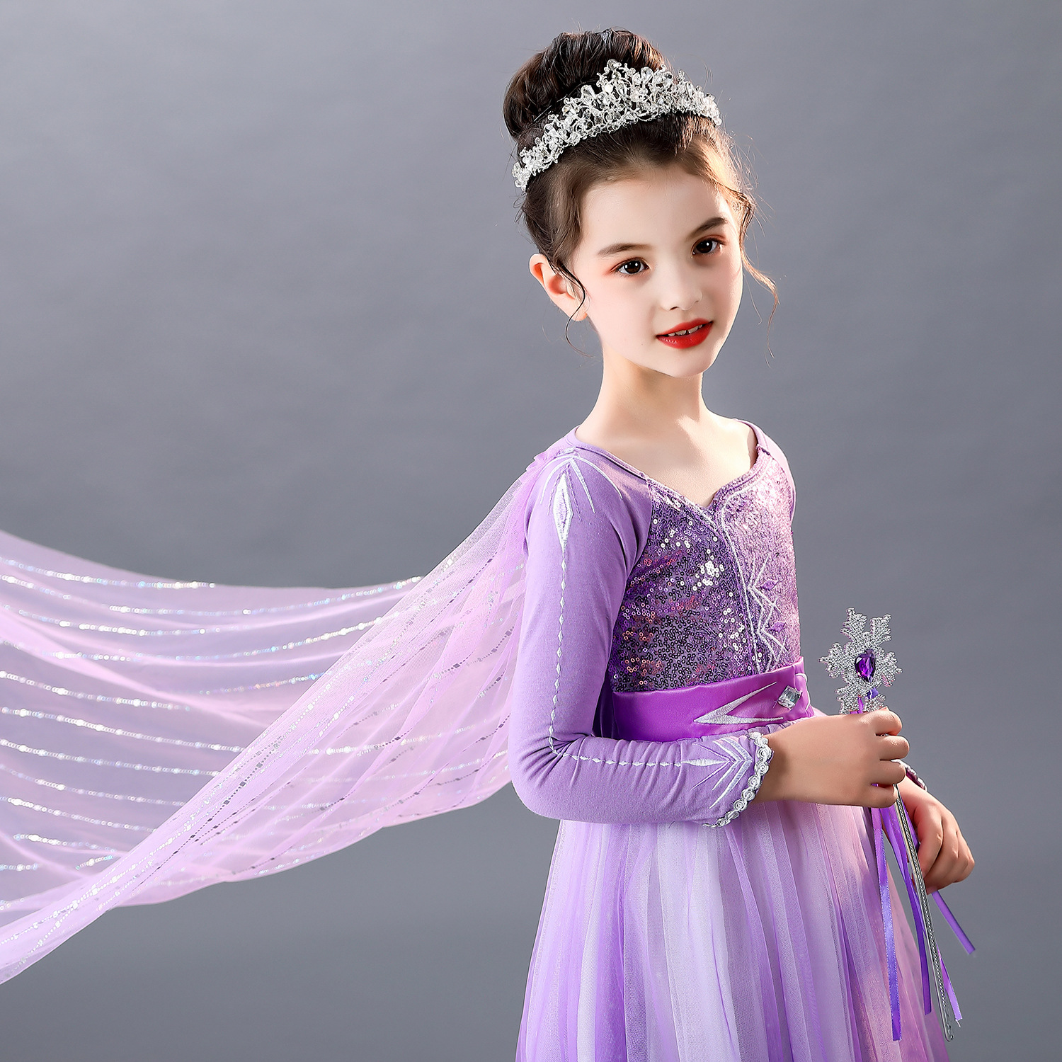 Vestido de princesa Aisha para niña 2020 ropa para niños Nueva estilo occidental bebé niña vestido congelado