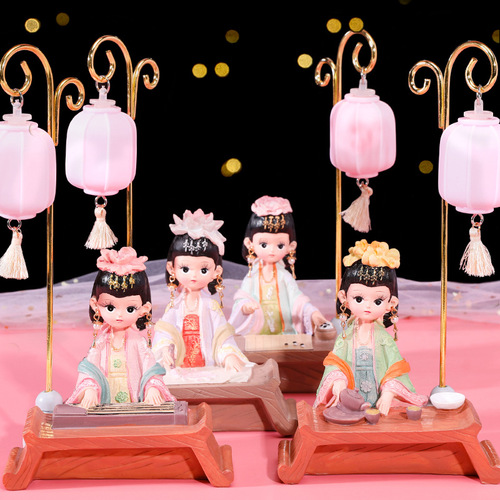 Original gift Chinese ancient style girl heart ornaments Gege Hanfu girl decorations small ornaments girls gifts