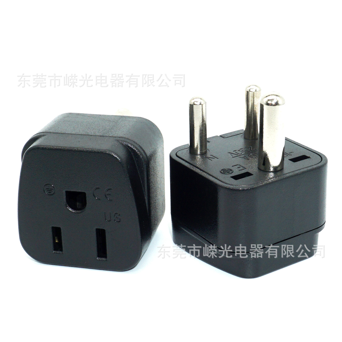 东莞产销US-10美规转南非印度转换头非洲插头转换器香港三圆脚