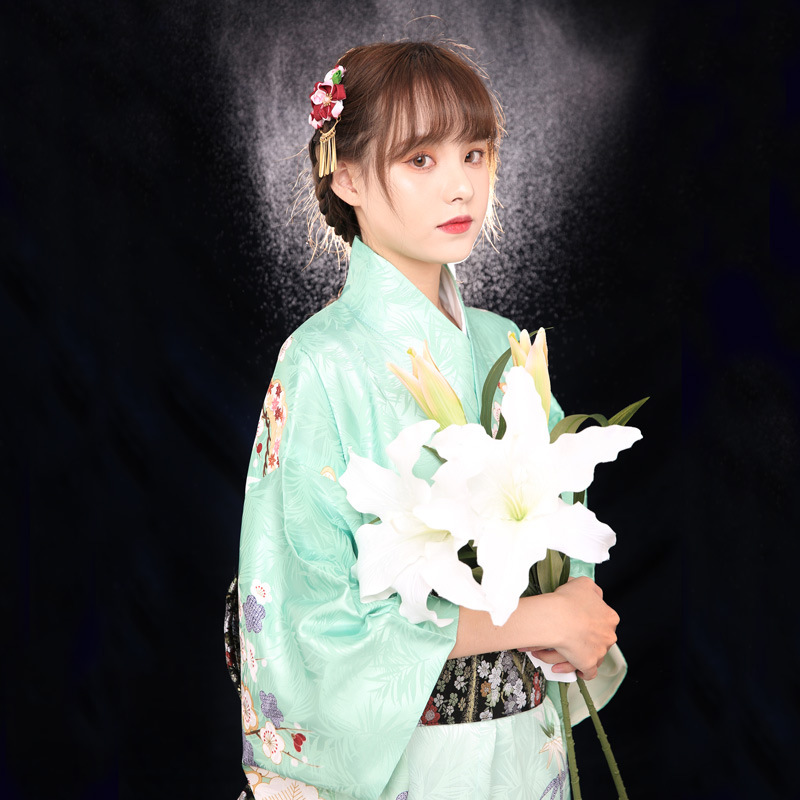 和风樱之美日本和服女改良版访问挂里不易皱便穿版|ms