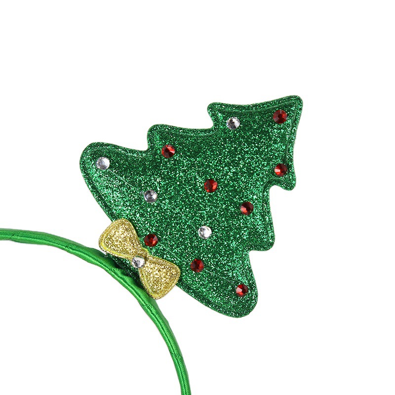 Árbol de Navidad creativo con lentejuelas diadema niños RENDIMIENTO DE Navidad tocado suministros fiesta noche mostrar diadema al por mayor