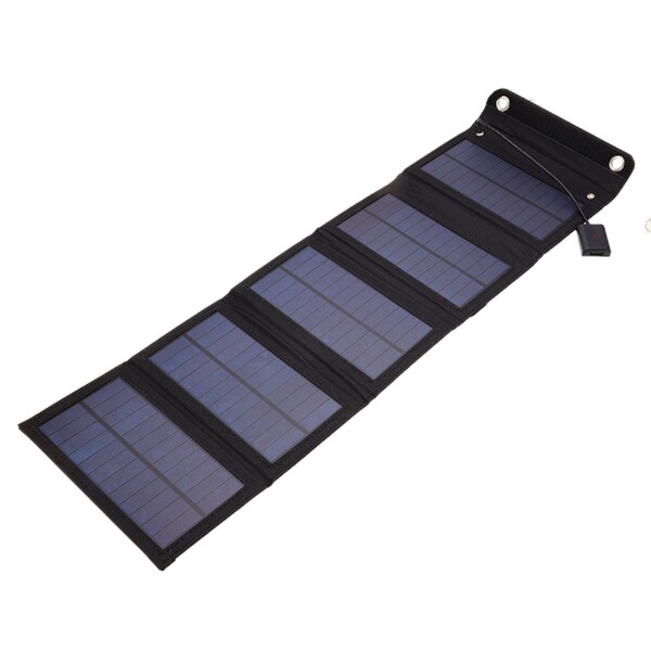 Foldable handheld travel battery solar-powered