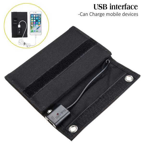 Foldable handheld travel battery solar-powered