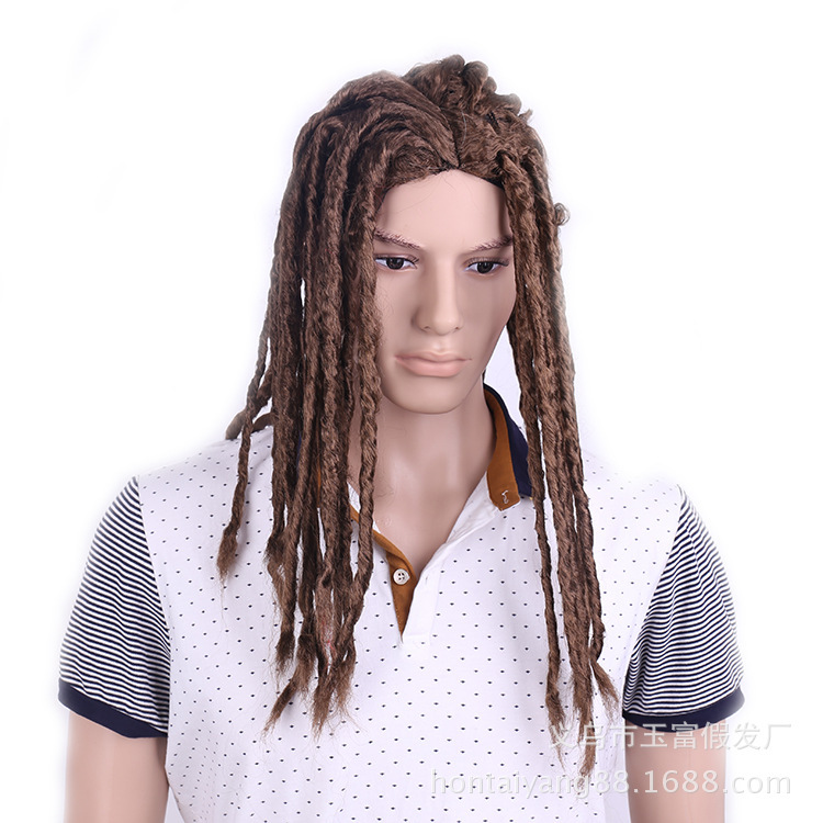 2026 New Style Reggae Dirty Double Ponytail Twist Wig Prom Cosplay Brown African Braids Wholesale 2026 New Style Reggae Dirty Double Ponytail Twist Wig Prom Cosplay Brown African Braids Wholesale