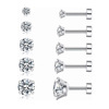 Piercing stainless steel, zirconium, earrings, Amazon