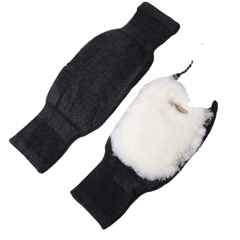 Knee pads sheepskin coat