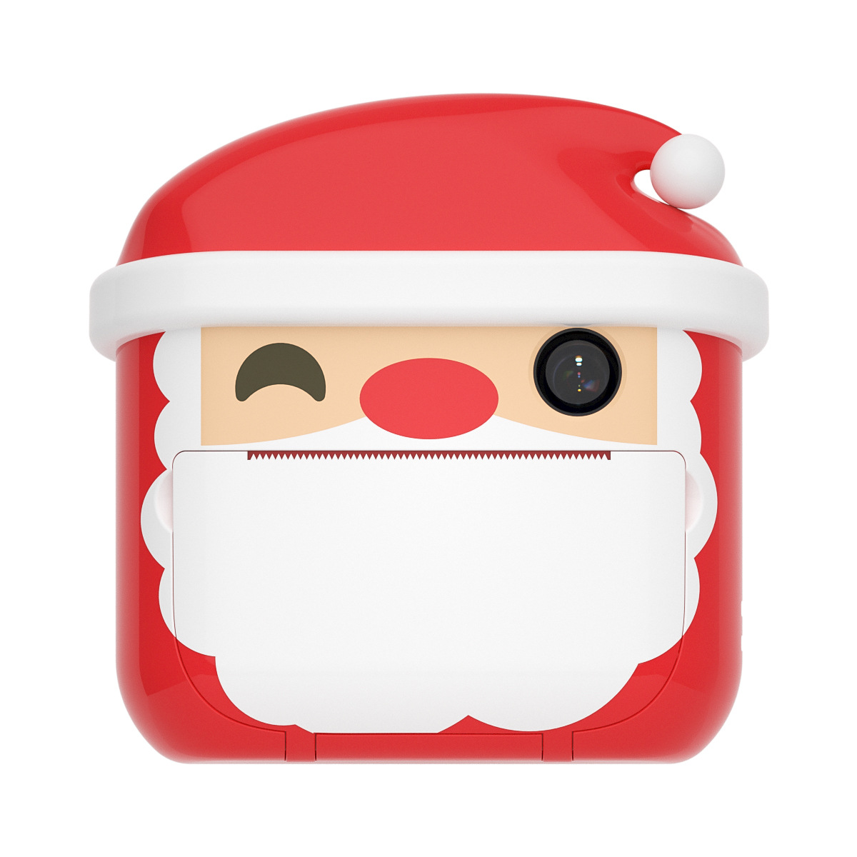 Papá Noel cámara de impresión térmica para niños 1200W píxeles delantero y trasero doble selfie LID pequeño SLR