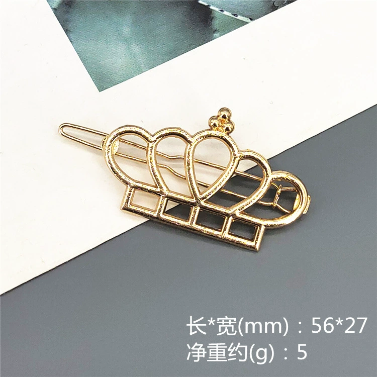Металлическая зажим для волос, заколка- Crab pin с надписью, аксессуар для волос с бантом, корейский стиль, простой и элегантный дизайн