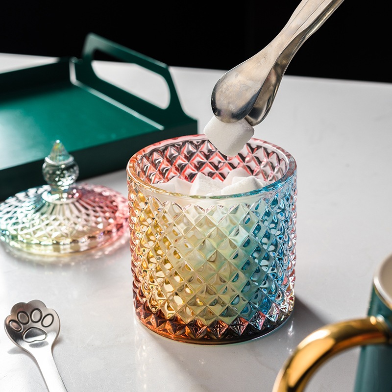 Dormitorio aromaterapia frasco de almacenamiento botella de aceite esencial de vidrio de cristal europeo chica atmósfera taza expandida fragante piedra almacenamiento desgaussing caja