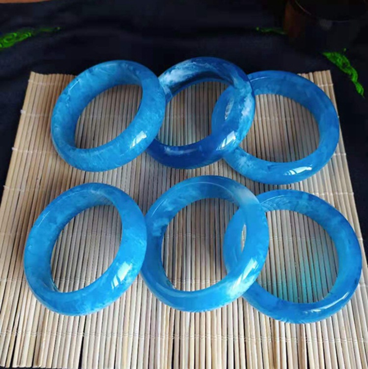 二代琥珀蜜蜡原石厂家批发新款海之蓝珀手镯自然原香拼多多直播|ru