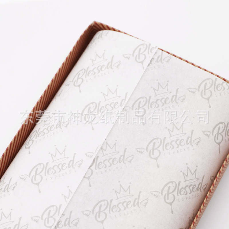 30g papel de copia de papel kraft blanco de luz única impresión de papel de pera papel de regalo zapatos y forro de ropa Personalización de papel