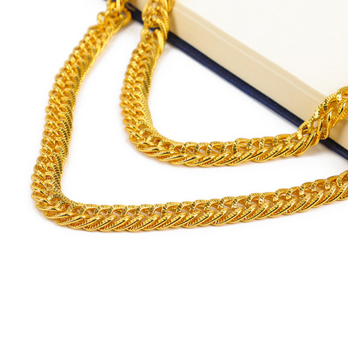Simulation gold necklace prop, simulation large gold chain bracelet electroplating for photos, funny accessories photography prop for men, trendy