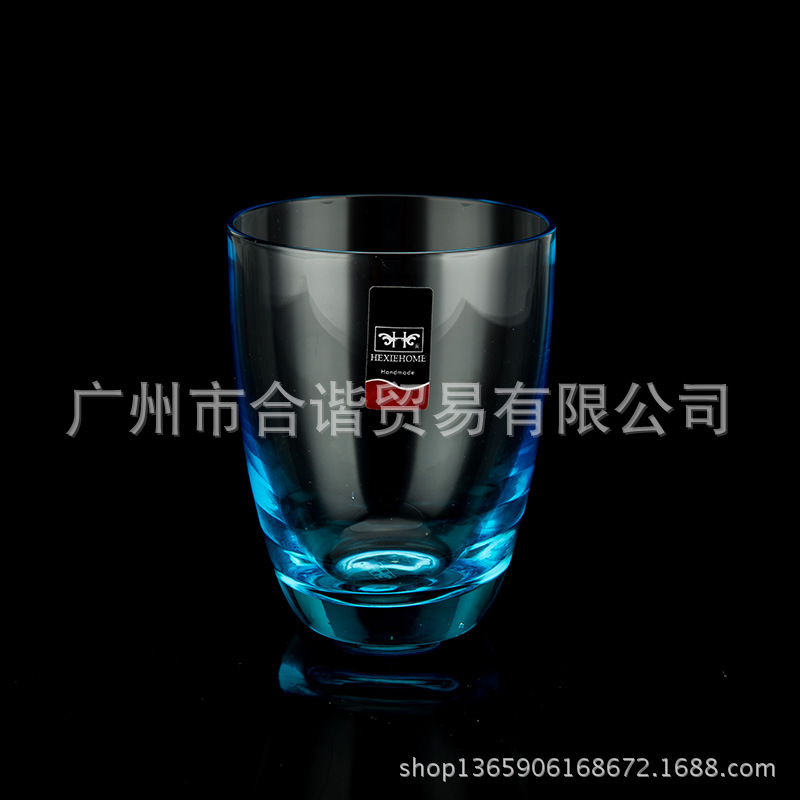 House Fangong Кристалл Прозрачное стекло 320ml Тузина чашка Многоцветный чай чашка высокого класса с высоким содержанием лица оптом