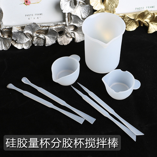 Adhesive Cup Measuring Cup Stirring Stick Glue Cup Crystal Drop Glue Handmade DIY Kit Refill Decorative Material A