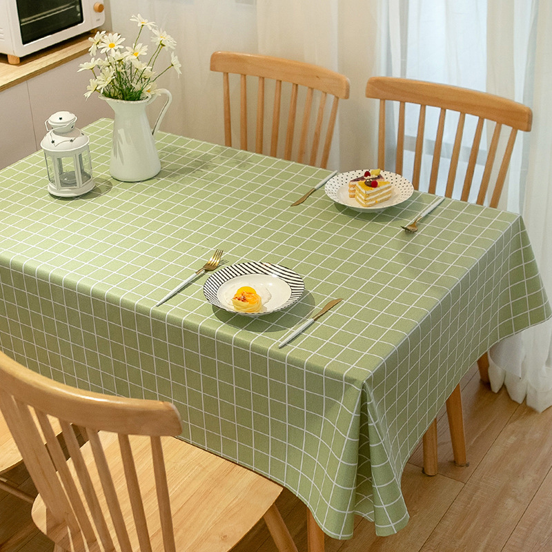 Estilo nórdico PVC mantel impresión rejilla subred red puesto mantel 1,8 impermeable a prueba de aceite mantel para hotel dormitorio