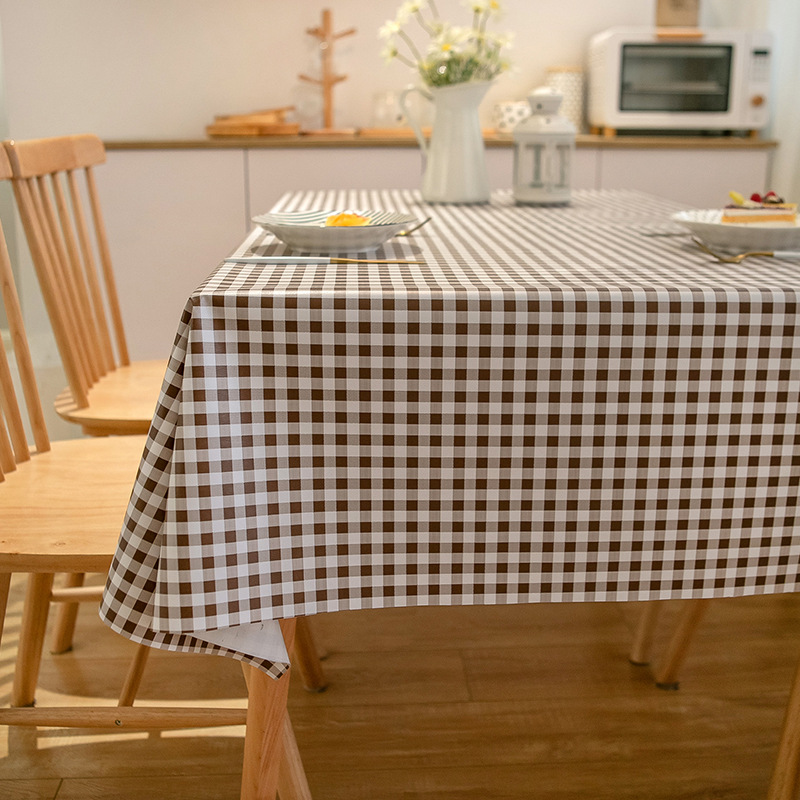 Estilo nórdico PVC mantel impresión rejilla subred red puesto mantel 1,8 impermeable a prueba de aceite mantel para hotel dormitorio