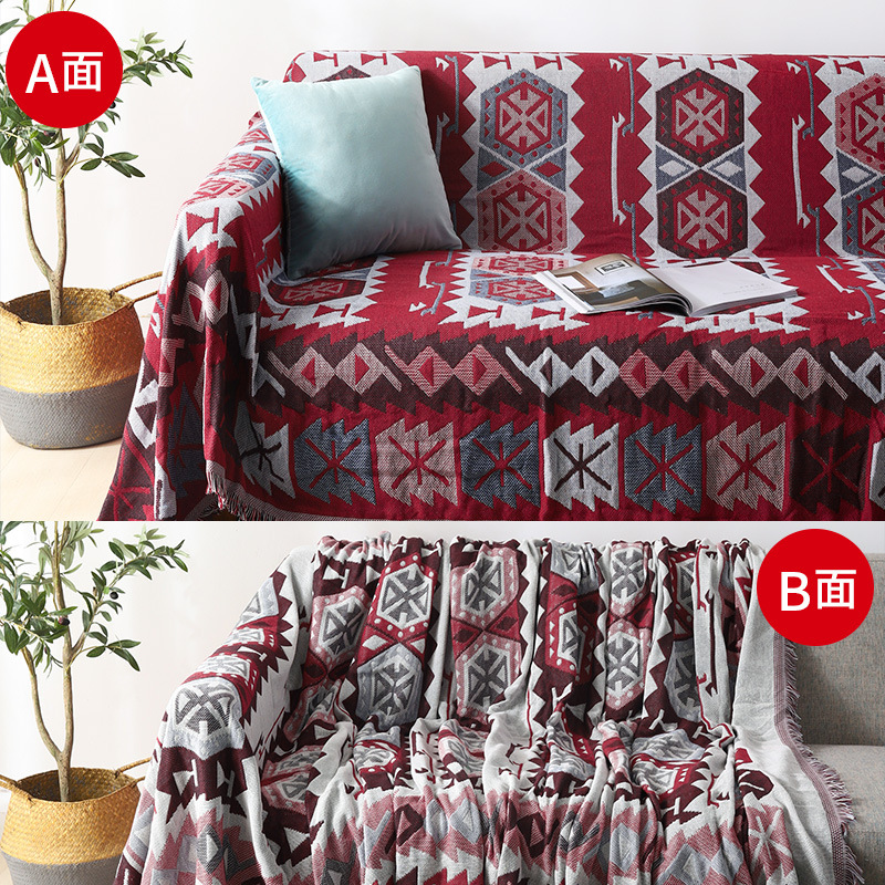 Una sola pieza de Internet celebridad sofá cubierta completa cubierta de polvo de tela INS estilo sofá CUBIERTA Cubierta cuatro estaciones cubierta universal toalla alfombra de picnic
