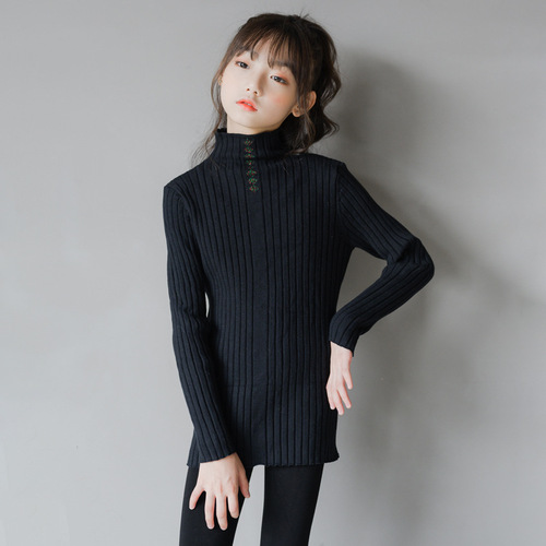 13257 Girls Dress 2020 Autumn and Winter New Korean Style Hooded Vest Dress Long Vest Knitted Sweater Dress