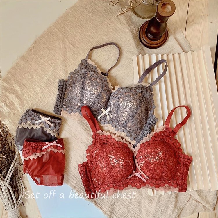 969 Exquisite Retro Lace Deep V Medium Thick Push-up Underwear No Steel Ring Sexy Upper Collocable Parm Bra suit 969 Exquisite Retro Lace Deep V Medium Thick Push-up Underwear No Steel Ring Sexy Upper Collocable Parm Bra suit
