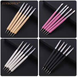 亚马逊两头多用法压痕笔 美甲硅胶点钻笔压痕笔 陶艺泥塑修补工具