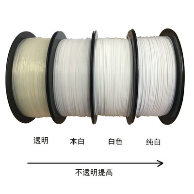 3D打印机pla耗材 1.75mm 白色 1kg 浮雕月球灯 3d打印笔材料线条|ru