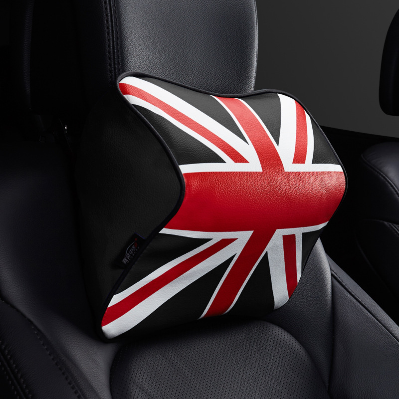 가죽 빨간색과 검은 색 쌀 깃발 삼각형 베개 1