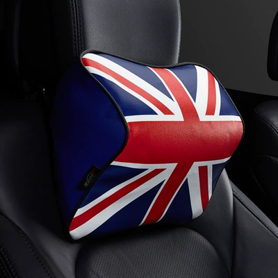 Cute Neck Pillow Interior Supplies Headrest - leather-red-and-blue-rice-flag-triangle-pillow-1