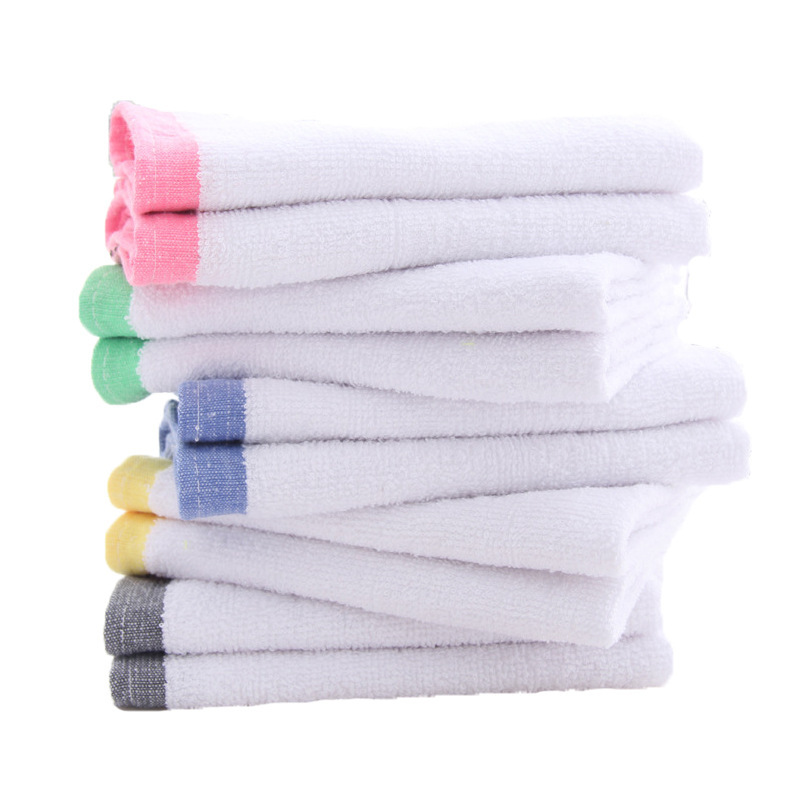 Colored Edge Square Towel Kfc Pizza Hut Dicos Kitchen Colorful Separation Cleaning Rag Towel Colorful White Square Towel