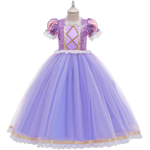 Snow White Frozen Rapunzel Dress Foreign Trade Children's Clothing Girls Dress Rapunzel Dress