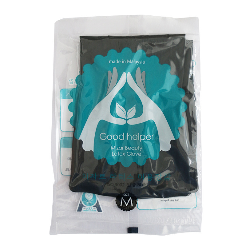 En stock belleza de protección y guantes de peluquería herramientas de teñido en caliente impermeable espesado látex antideslizante guantes negros productos para el cuidado del salón de pelo