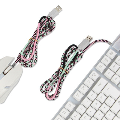 音领秀URIZONS发光有线鼠标键盘套装手工编织keyboard巧克力键盘