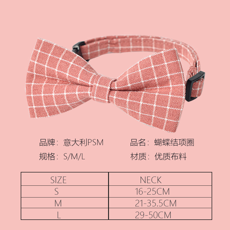 Tedora nuevo arco collar pequeño gato perro ajustable estilo británico Plaid pajarita accesorios para mascotas