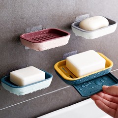 Creative Drawer-style Portable Double-layer Wall-mounted Soap Dish Drainable Bathroom High-end Soap Dispenser