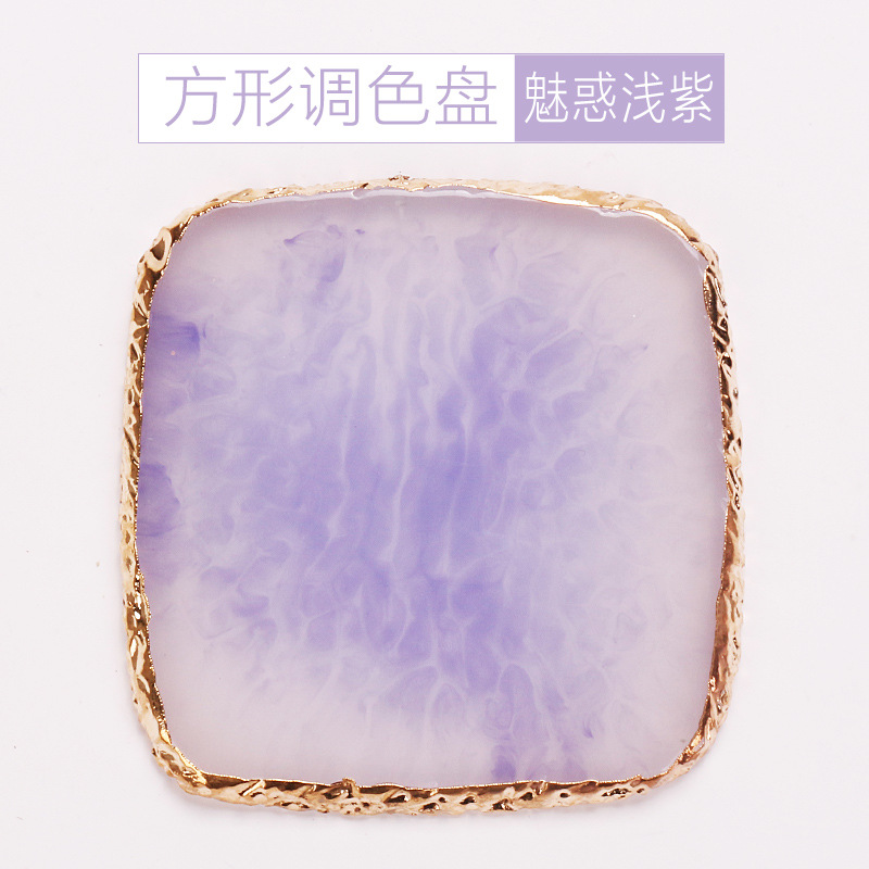 Arte de uñas transfronteriza paleta cuadrada resina ágata pieza pintura de uñas color a juego pieza de uñas herramienta de tablero de exhibición