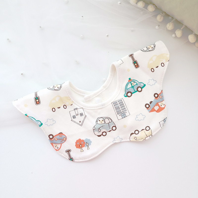 Bebé recién nacido otoño e invierno nuevo estilo flor saliva toalla algodón bebé impermeable escupir babero 360 grados rotación