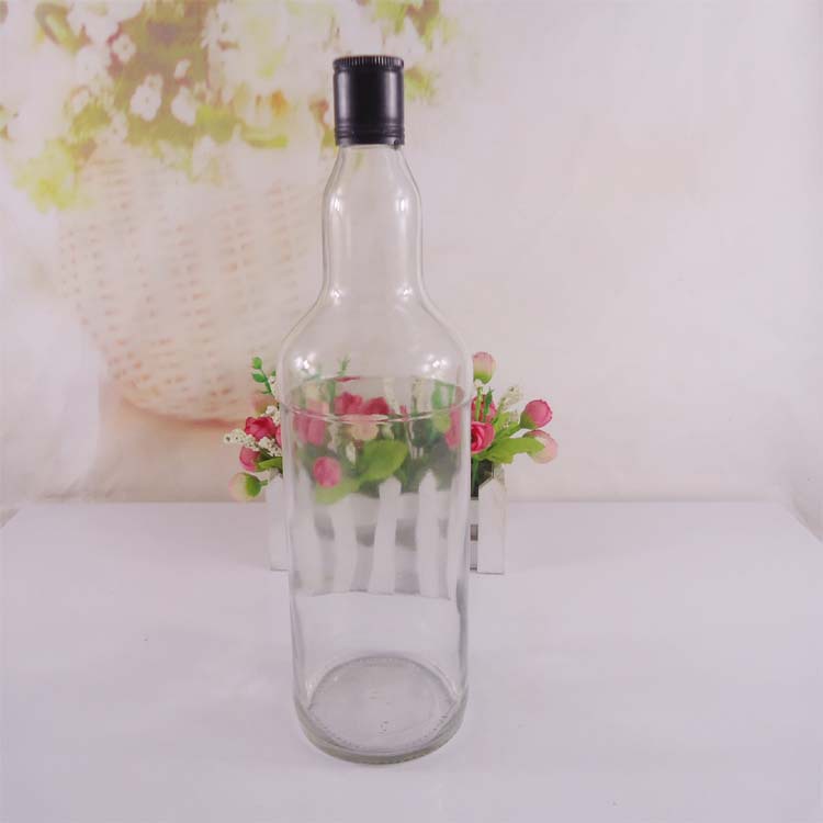 厂家直销铝盖大容量玻璃酒瓶1000ml白酒瓶空瓶 洋酒保健酒瓶空瓶