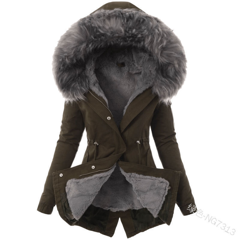 Women's Coat With Padded Collar_voghion.com