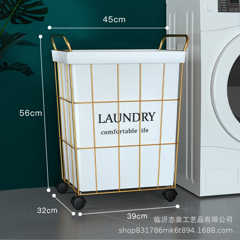 Directo de fábrica ropa sucia canasta de almacenamiento canasta de ropa sucia canasta de ropa de hierro tela de lino de algodón cubo de almacenamiento canasta de ropa sucia