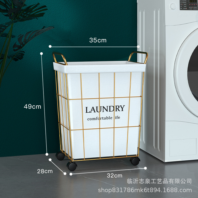 Directo de fábrica ropa sucia canasta de almacenamiento canasta de ropa sucia canasta de ropa de hierro tela de lino de algodón cubo de almacenamiento canasta de ropa sucia