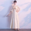 Long, champagne color