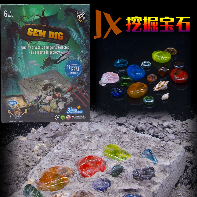 Набор для раскопок разноцветных камней развивающая игрушка DIY